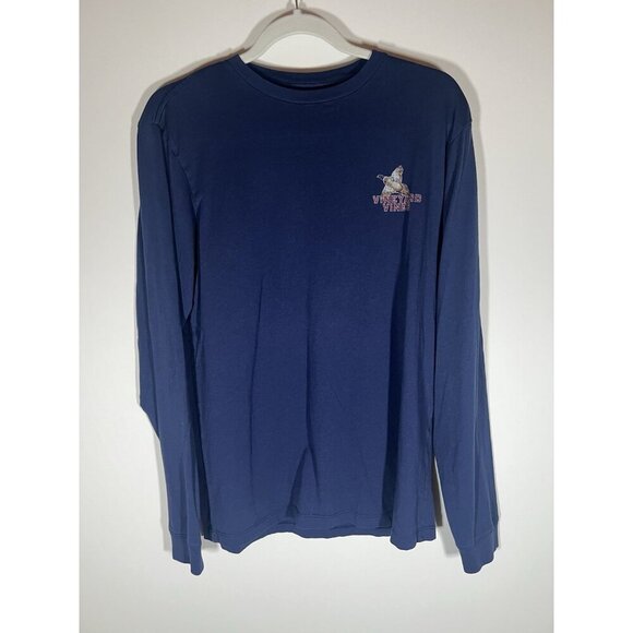 Vineyard Vines navy blue duck hunting graphic long sleeve tshirt S oversized - Picture 1 of 9